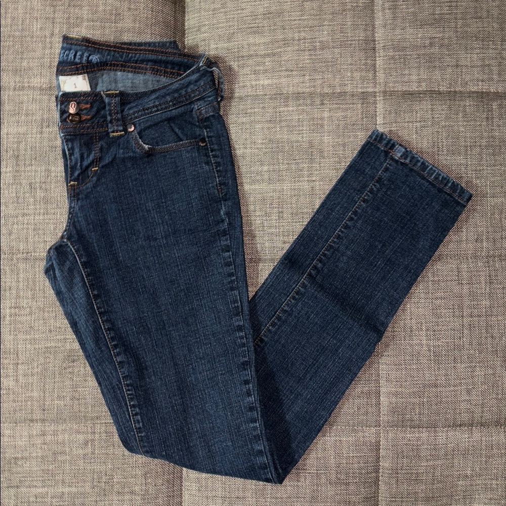 DECREE Women's Straight Low-Rise Jeans / Y2K Retro Style